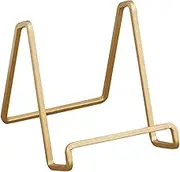 Tripar 4-Inch Metal Gold Plated Square Kitchen Book Holder/Stand, Wire Mini Easel, Small Photo Stands for Table, Display for Picture Frames, Plaques, & Plates