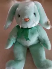 Ty Beanie Buddies Collection Hippity 1998 Green Bunny Rabbit 14" Stuffed Animal