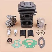 39mm Cylinder Piston Carburetor Gasket Engine Kit, for Husqvarna, 236 240 235 236e 240e Chainsaw Motor Replacement Parts 545050417 Mower Carburetor Parts