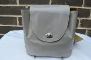NWT Patricia Nash Distressed Glazed Bellissimi Grey Leather Convertible Backpack