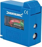 Silverline Compact Battery Tester AAA/AA/C/D / 9V / LR1 / A23 / Button Cells (918147)