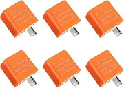 Veulrn 6X 2 Pin Motorcycle Speed Adjustable LED Turn Signal Indicator Flasher Relay 12V