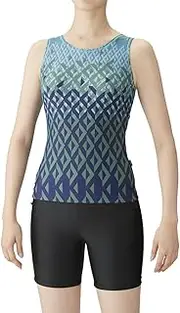 [arena] FLA-2927W Women's Fitness Swimsuit, Large Color Snap Separates (Insert Fit Pad)