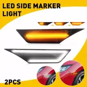 2x Smoked Dynamic LED Side Bumper Turn Signal Lights For 2016-2021 Honda Civic (for: Honda)