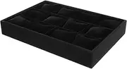 GLSTOY 12 Stackable Jewelry Tray with Cushion Pillows Travel Watch Case Bracelet Stand Display for Organized Accessory Showcase