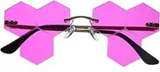 [HAPINARY] Unique Party Props Frameless Creative Sunglasses Fashionable Unisex Eyewear