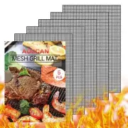 5 Pack Non Stick BBQ Grill Mesh Mat for Gas Charcoal Pellet Grills