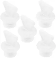 5pcs Hot Water Bottle Lid Leakproof Sealing Plugs Cap Heat Wrap Tape for Water Pipes Hydro Jug with Sleeve Hot Bag Stop Water Bottle Lid Plug Reusable Heating Bottle White Pp