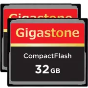 2 x Gigastone 32GB Compact Flash CF Memory Card for Nikon Canon Olympus Cameras