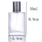 30/50ml Refillable Perfume Atomizer Empty Flat Glass Spray Bottle Containers