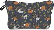 [DKDDSSS] Toiletry Bag Small Cosmetic Bag Travel Toiletry Bag Women's Wash Bag for Girls and Men (Sloth Pattern), Gray, No