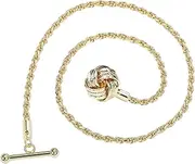 [VVCome] Men's Metal Knot Lapel Chain for Suit Gold Silver Celtic Knots Lapel Pins Brooch with Tassel Suit Accessories