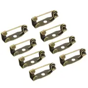 100Pcs Safety Bar Pins 15mm Brooch Clasp Pin Backs for ID Badges, Bronze Tone