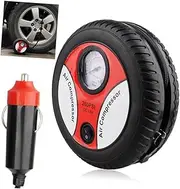 Mini Tire Inflator with Nozzles Compact Air Compressor Pump for Vehicle Use Cylinder High Power Motor for Quick Inflation Easy Pressure Monitoring with Visible Scale