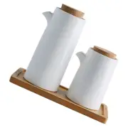 Ceramic Oil Pot Olive Simple Syrup Bottle Water Jug Dispenser Hand