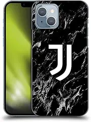 Head Case Designs Official Juventus Football Club Black Marble Hard Back Mobile Phone Case Compatible with Apple iPhone 14