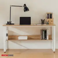 在飛比找松果購物優惠-【RICHOME】杜克140CM收納工作桌/電腦桌/辦公桌/