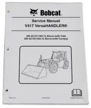 Bobcat V417 Telehandler Service Manual Shop Repair Book 2 Part Number # 6987144