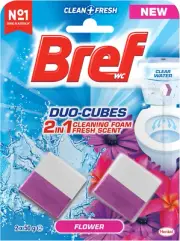 Bref Duo Cubes Toilet Cleaner Block in Flower 100G
