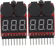 FUNNETOYU 2pcs Battery Tester with Sound Alarm and Accurate Capacity Display Multi-Battery Voltage Detection for Household and Automotive Applications Supports