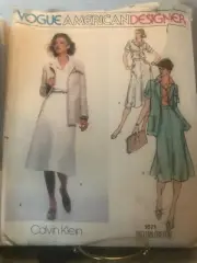 Vogue Pattern 1671 JACKET SHIRT SKIRT Misses Sz 12 VINTAGE Calvin Klein Blazer