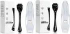 2 HommieHonnie Derma Roller for Face Hair Beard 540 Titanium Microneedles Black