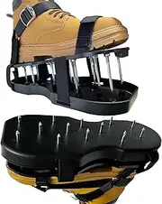 [Generic] Aerator Lawn Shoes | Yard Aeration Tool,Aerator Shoes with Spring Base, Free-Installation Lawn Aerator Tool, Heavy-Duty Spike Shoes for Lawn Care