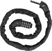 E Bike Lock - 5-Digit Resettable Anti Theft Bike Chain Lock | Cycling Password High Security for Motorcycles, Doors, Gates, Fences, Grills