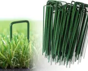 50PCS Garden Turf U Pins, Synthetic Artificial Grass Turf Pins Pegs U Fastening