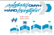Haro 1985 FST decal set blue and gray on white