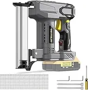 18 Gauge Cordless Brad Nailer for Dewalt 20v Battery, Nail Gun Battery Powered with 1000pcs Nails, Electric Brad Nail Gun, Compatible18GA 3/8 to 1-1/4 In Nails, for Home DIY Woodworking(No Battery)