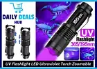 UV Ultra Violet LED Flashlight Blacklight Light 365 395 nM Inspection Lamp Torch