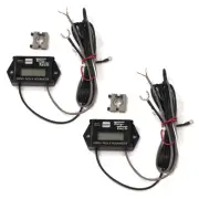 (2 Pack) Tachometer/Hour Meter with 1/4" Transducer for DTI Tiny-Tach DTL-1/4