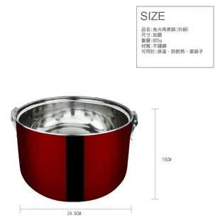 304不鏽鋼免火再煮鍋 6L (2折)