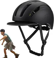 Jubepk Skate Helmet | Skateboard Helmet | Skating Headgear, Adjustable Protective Headgear for Skating, 22.44-24.02 Inches Protective Helmet with Chin Strap for Snowboarding & Outdoor Activities