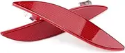 Rear Bumper Reflector Strips, 2PCS Strong Reflection Elegant Streamline Design ABS Material Easy to Install for MEGANE MK3 2008-2013