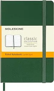Moleskine - Classic Hard Cover Notebook - Ruled - Pocket - Myrtle Green