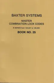 Brand New Baxter Systems Master Combination Padlock Book 25 (120001-160000)