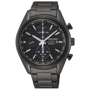 【SEIKO 精工】Criteria太陽能三眼喬治亞羅設計三眼日期顯示錶41.2MM(V176-0BH0C/SSC777P1)