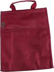 TEHAUX Portable Oxford Document Bag with Zipper Three File Organizer Pouch for Students Design Capacity for School and Office Use Red