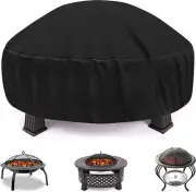 Fire Pit Cover Round, Fits 44-50 Inch Firepit or Fire Bowl, Outdoor Waterproof