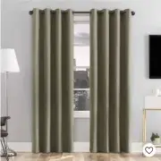 Sun Zero Lichtenberg New York One Curtain Panel in Stone 50" X 84" New