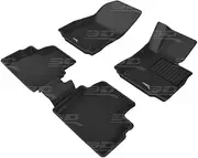 3D MAXpider All-Weather Floor Mats for Mazda Mazda 2 (DJ) 2015-2019 Custom Fit Car Floor Liners, Kagu Series (1st & 2nd Row)