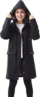 [COSOUKE] Waterproof Rain Jacket Women Rain Coat 90cm Long Raincoat Lightweight Outdoor Hooded Trench Coat Woman