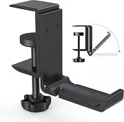 Headphone Holder, Necomi Under Desk Headphone Stand Foldable Gaming Headset Hanger Mount Universal Metal Earphone Holder Hook
