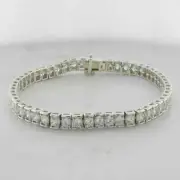 12.40 Ct Round Cut White Diamond Women's Tennis Bracelet 925 Sterling Silver