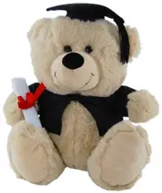 Bear Graduation Jelly Beige 23cm Plush Soft Toy Elka Australia