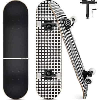 Germany Friends -TWO Funxim Standard Skateboards for Kids 31 x 8 Inch 4 Wheels 7