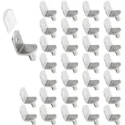 50 Pcs Shelf Support Pegs, 1/4 Inch Metal Shelf Pins for Wood Shelves Clear