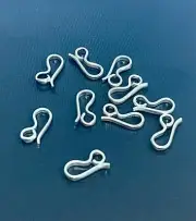 10 Pieces of 925 Sterling Silver Hook Eye Connector Clasps for Bracelet Necklace